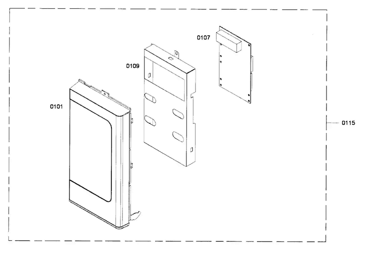 Controls Diagram and Parts List for HMV3021U 01 Bosch Microwave