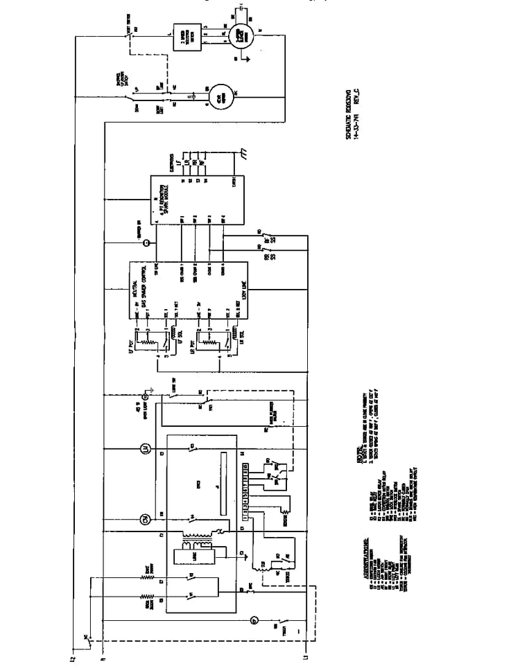 Schematic Diagram and Parts List for RDF30RS(PRIOR-9707)  Thermador Range