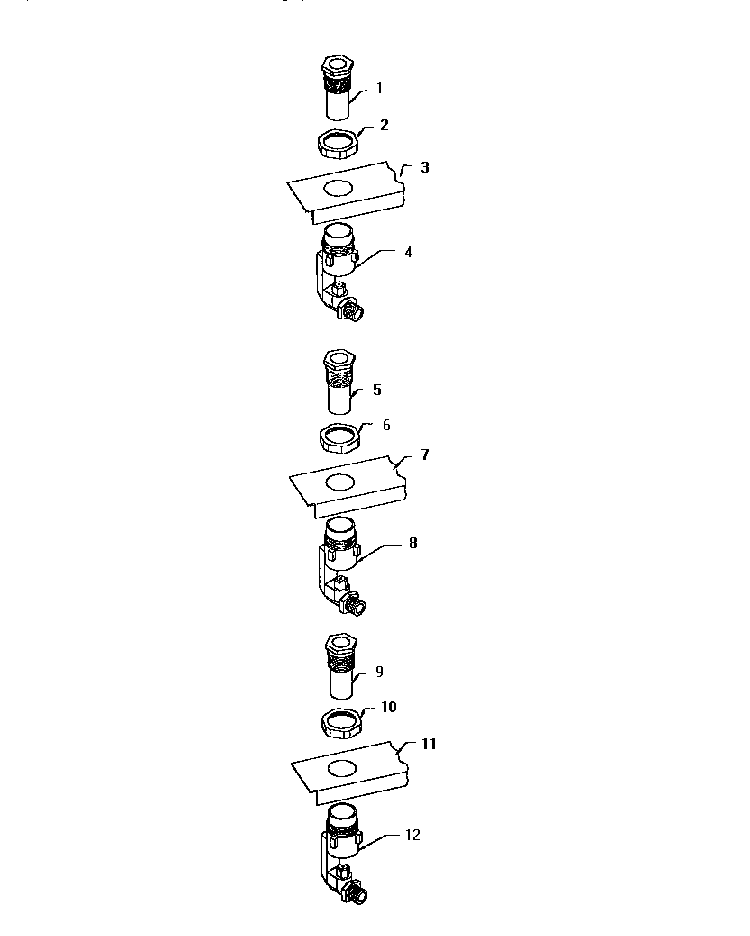 Jet Holder Assembly Detail Diagram and Parts List for RDDS30V  Thermador Range