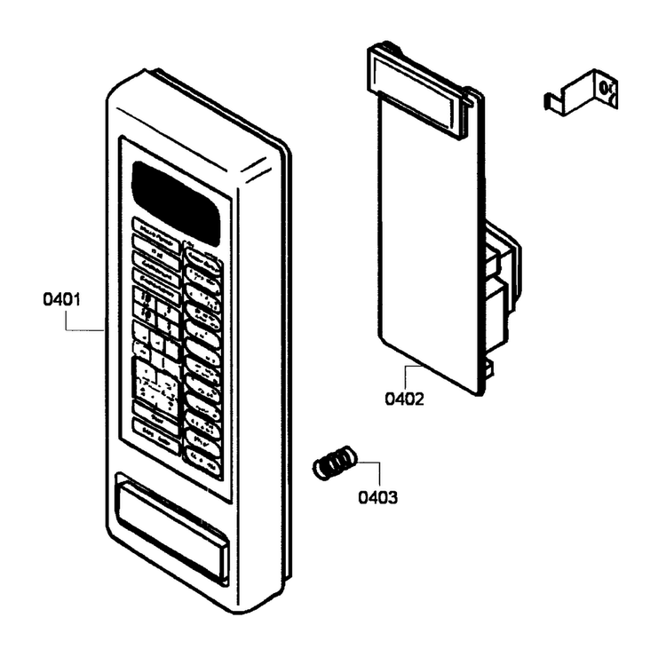 Microwave 3 Diagram and Parts List for MEMCW301EP-03  Thermador Microwave