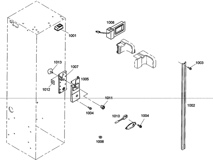 Senser Diagram and Parts List for KBUIT4875E01  Thermador Refrigerator