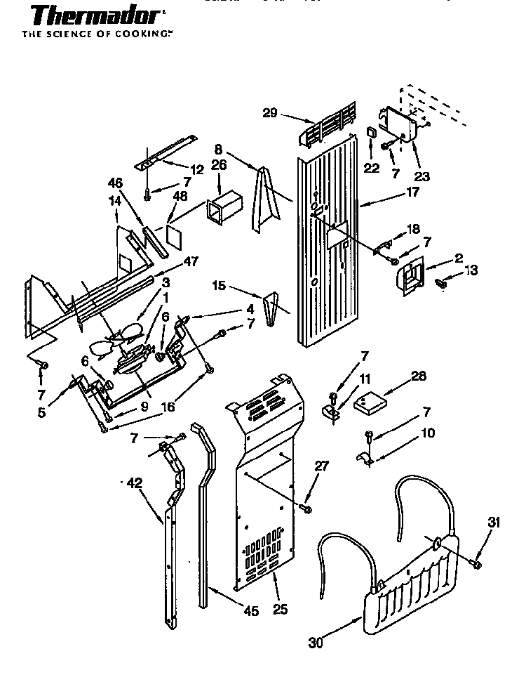 Series 04&05 All Models Diagram and Parts List for TSS42QBW  Thermador Refrigerator