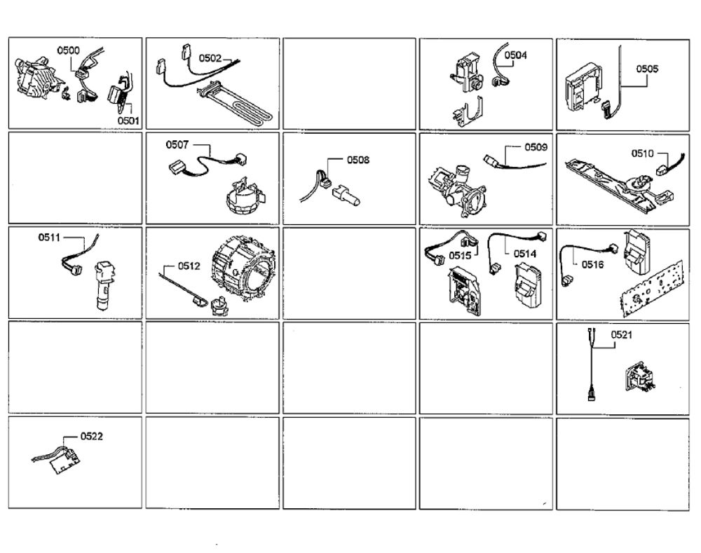 Cables Diagram and Parts List for WAT28400UC 12 Bosch Washer