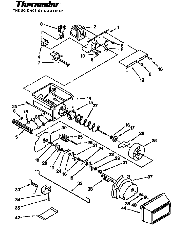 Series 02&03 All Models Diagram and Parts List for TSS42QBW  Thermador Refrigerator