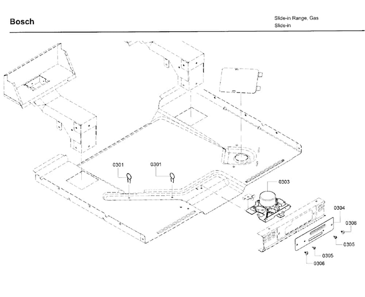 Latch Diagram and Parts List for HGI8054UC 06 Bosch Range