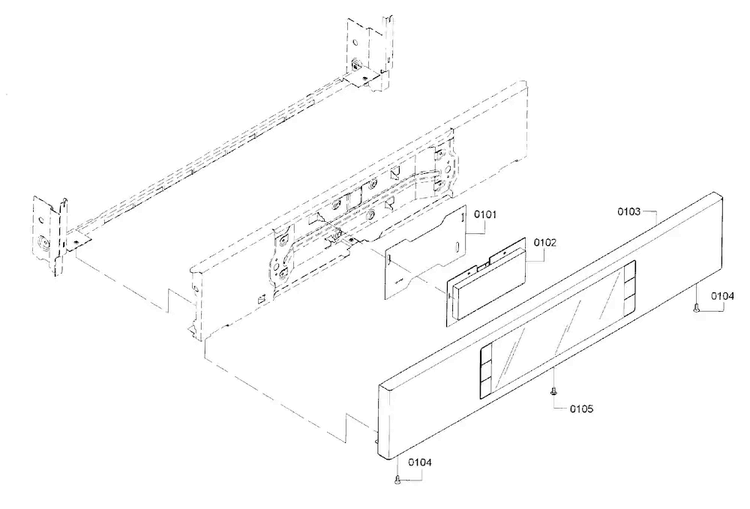 Control Panel Diagram and Parts List for HBL8461UC 01 Bosch Wall Oven