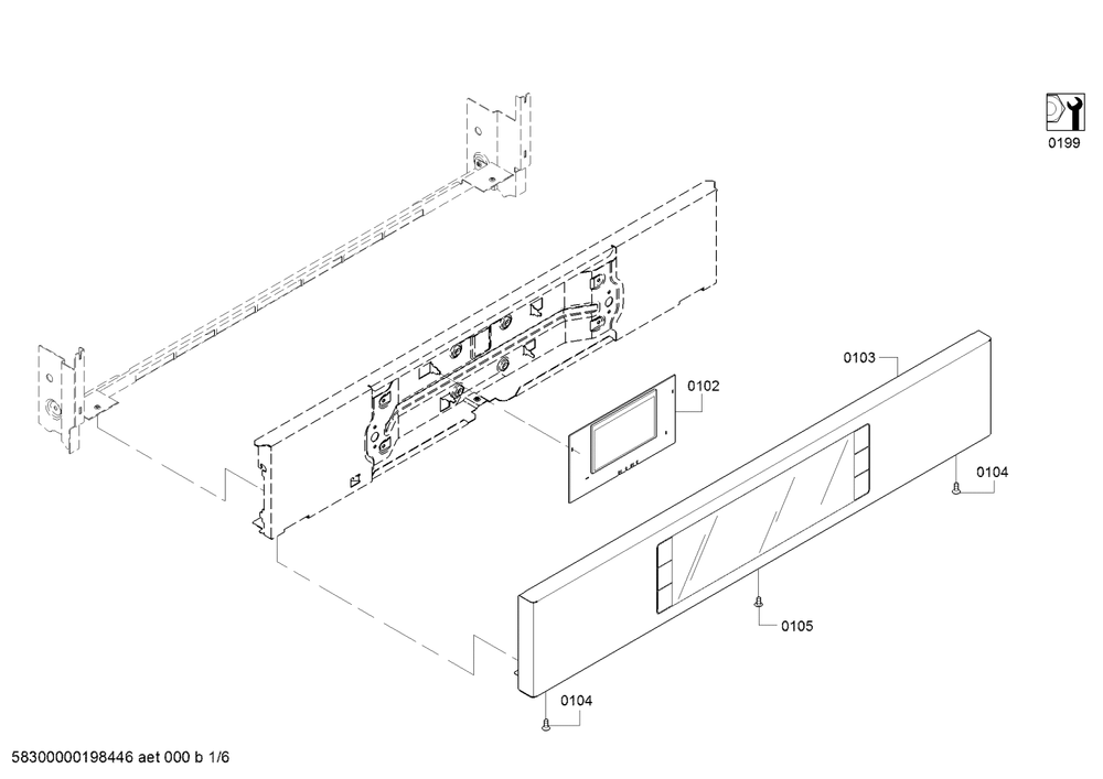 Diagram 1 Diagram and Parts List for HBLP451RUC-02  Bosch Wall Oven