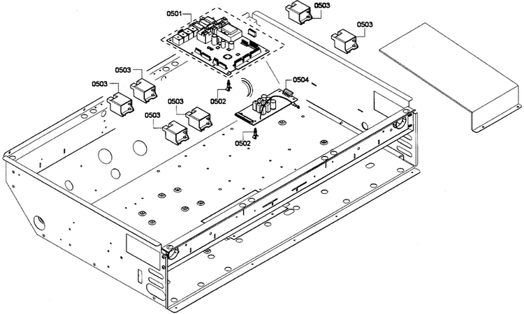 Pcb's Assy Diagram and Parts List for PRL366GH-01  Thermador Range
