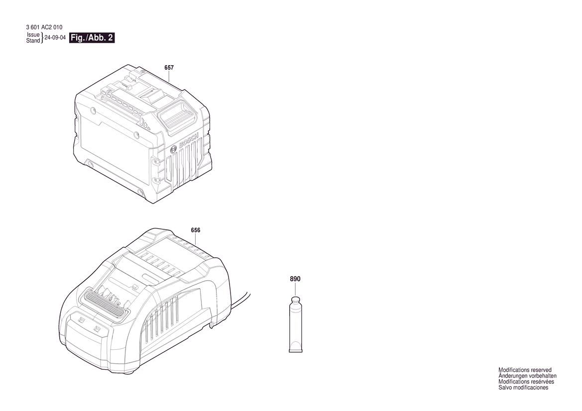 Figure 1 Diagram and Parts List for 3601AC2010 GRW18V-120 Bosch Cement Mixer