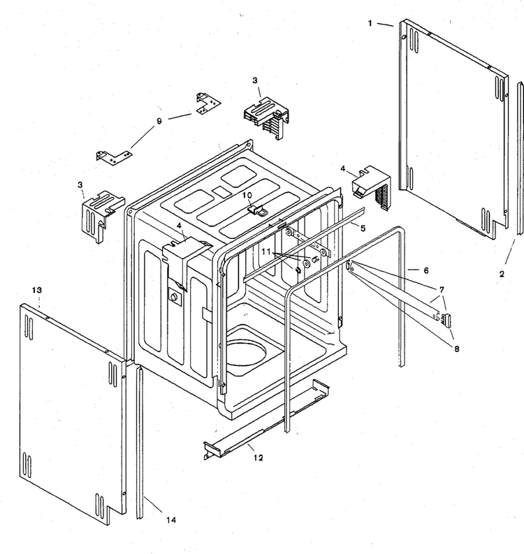 Tank Assy Diagram and Parts List for SHU3302UC 06 Bosch Dishwasher