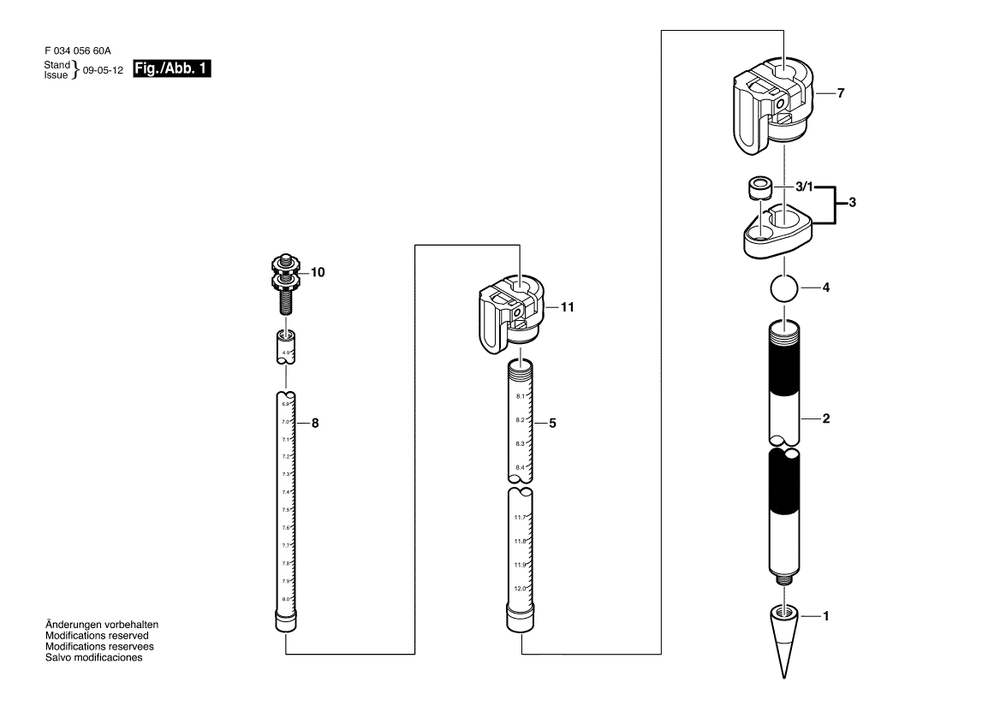 Diagram Diagram and Parts List for 4512TMA F 034 056 60A Bosch Tool Stand & Cart