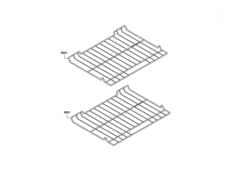 Shelf Diagram and Parts List for HBN5451UC 01 Bosch Wall Oven