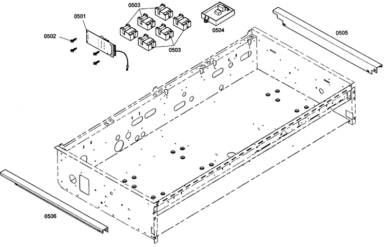Pcb Assy Diagram and Parts List for PCG486EL01  Thermador Cooktop