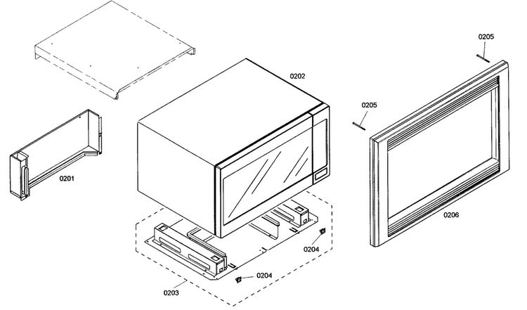 Microwave Parts 1 Diagram and Parts List for MEMC301ES01  Thermador Microwave