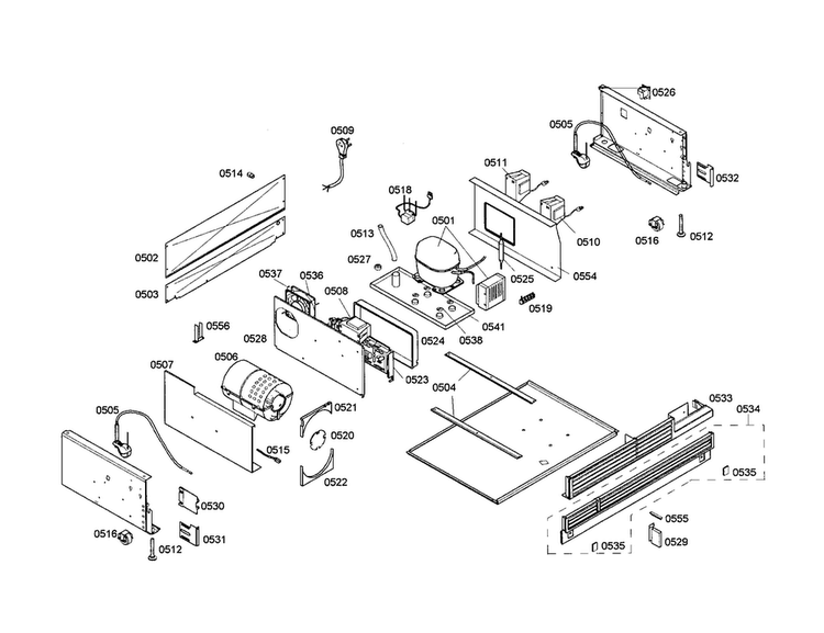 Compressor/condenser Diagram and Parts List for T30IR70CSS-01  Thermador Refrigerator