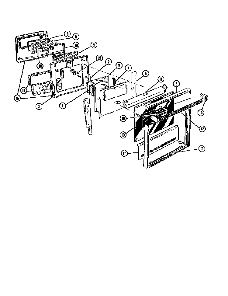 Msc38g Door Diagram and Parts List for MSC239  Thermador Range