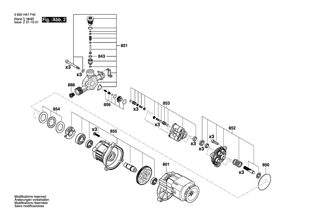 Diagram 2 Diagram and Parts List for 3600HA7FK0  Bosch Pressure Washer