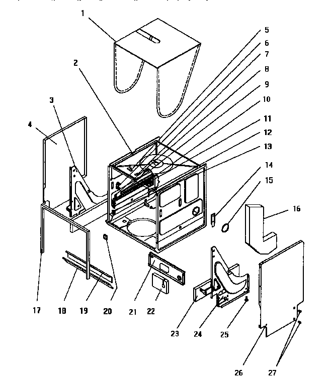 Panel/gaskets Diagram and Parts List for TD6500  Thermador Dishwasher