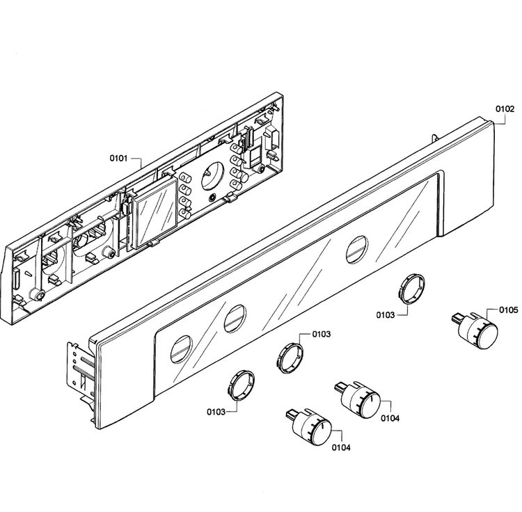Control Panel Diagram and Parts List for HBN3550UC 08 Bosch Wall Oven