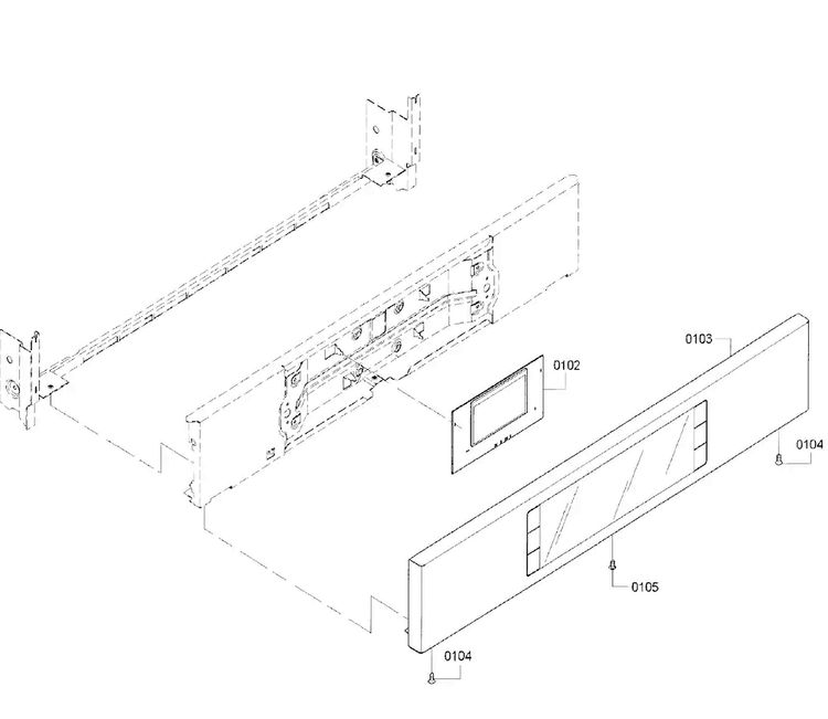 Door Diagram and Parts List for HBLP651LUC 01 Bosch Wall Oven
