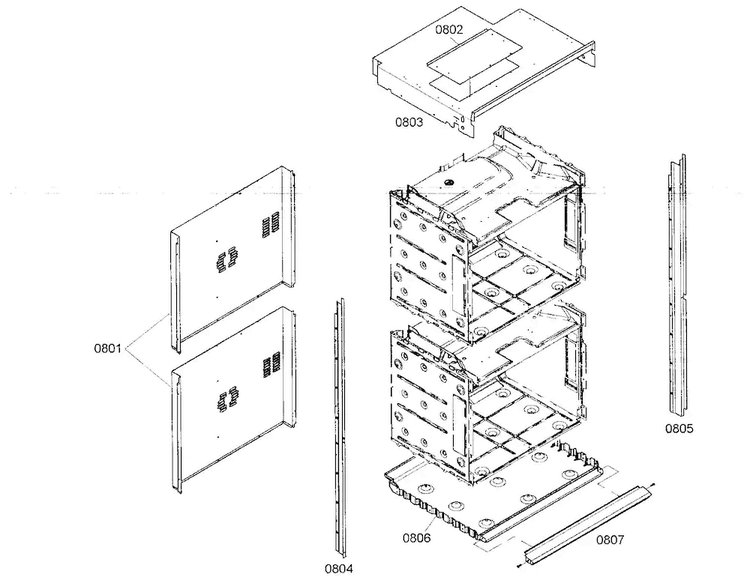 Mounting Assy Diagram and Parts List for ME302ES01  Thermador Wall Oven