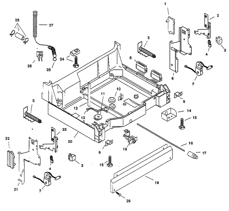 Base Diagram and Parts List for SHU3306UC 12 Bosch Dishwasher