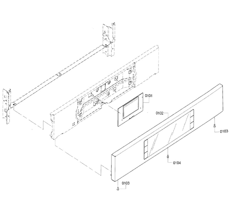 Control Panel Diagram and Parts List for HSLP451UC 01 Bosch Wall Oven