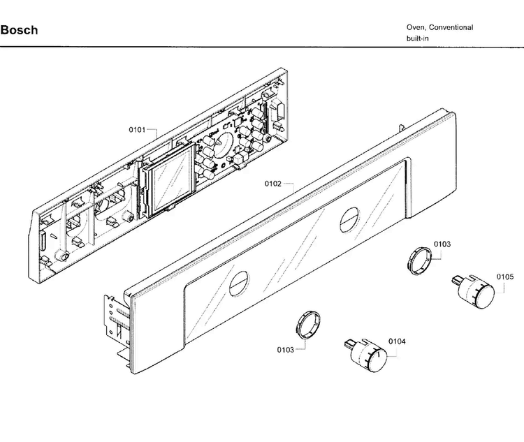 Control Panel Diagram and Parts List for HBL5760UC 09 Bosch Microwave