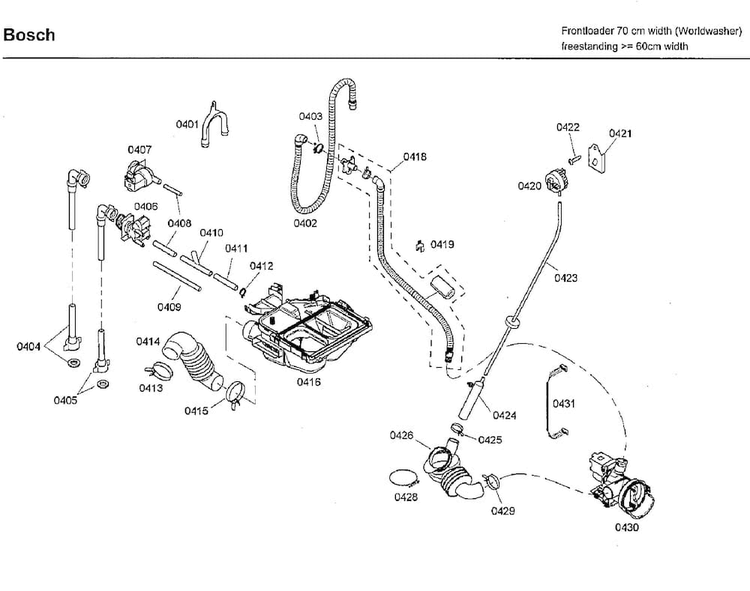Pump Asy Diagram and Parts List for WFMC8401UC 10 Bosch Washer