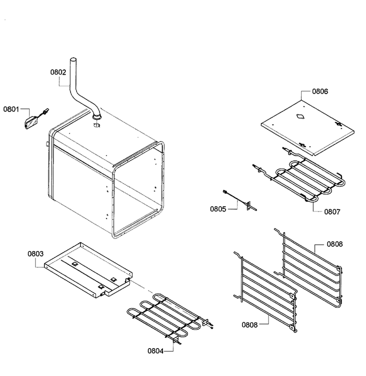 Small Oven Diagram and Parts List for PRD486GDHC 03 Thermador Range