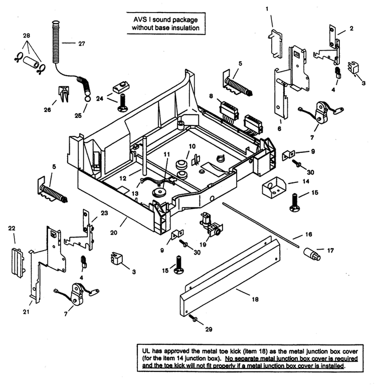 Base Diagram and Parts List for SHU33AC06UC 14 Bosch Dishwasher