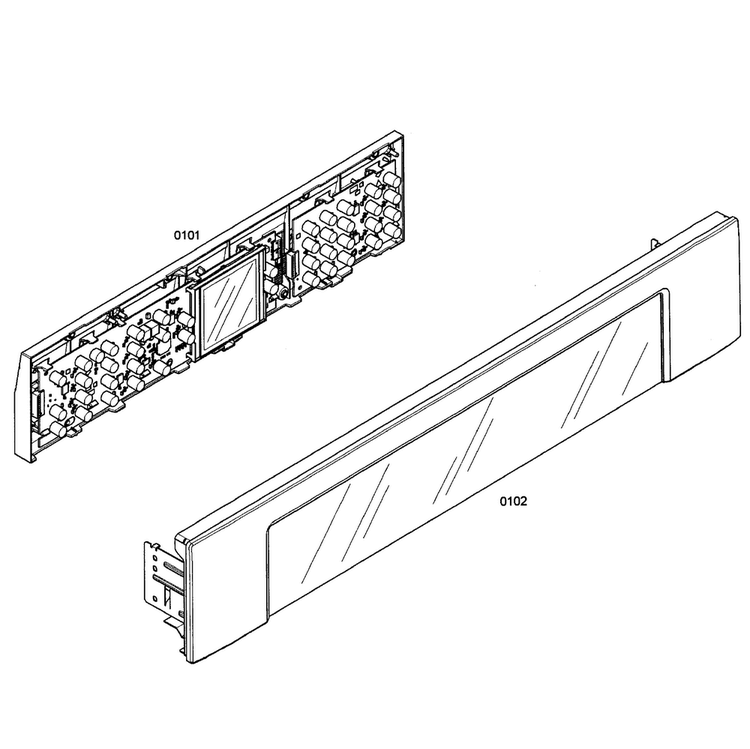 Control Panel Diagram and Parts List for HBL8650UC 04 Bosch Wall Oven