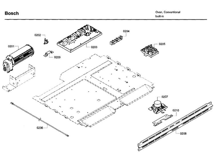 Latch Asy Diagram and Parts List for HBL5450UC 09 Bosch Wall Oven