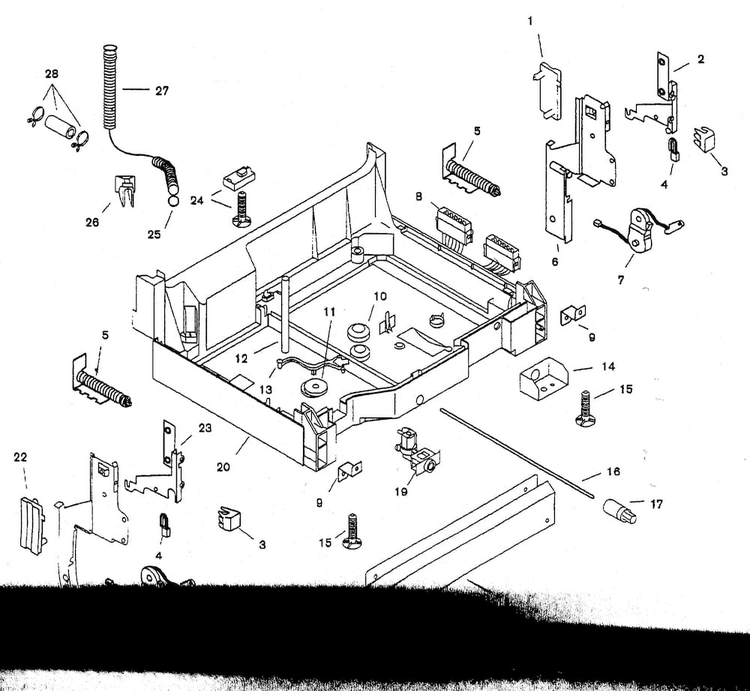 Base Diagram and Parts List for SHU3336UC 11 Bosch Dishwasher