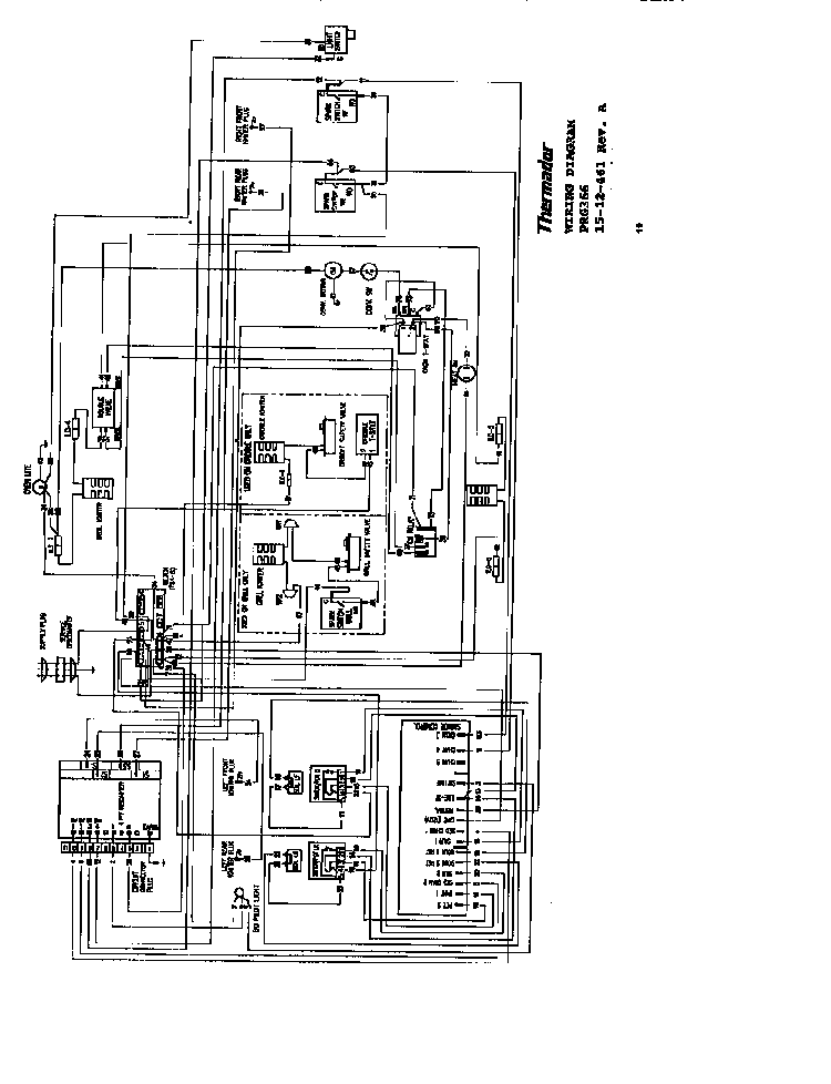 Wiring Diagram Diagram and Parts List for PRG364GL  Thermador Range