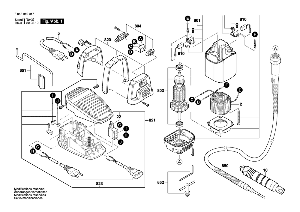 Diagram Diagram and Parts List for 9100 F 013 910 000 Bosch Router