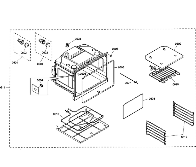Lover Oven Diagram and Parts List for HBL5620UC 01 Bosch Wall Oven