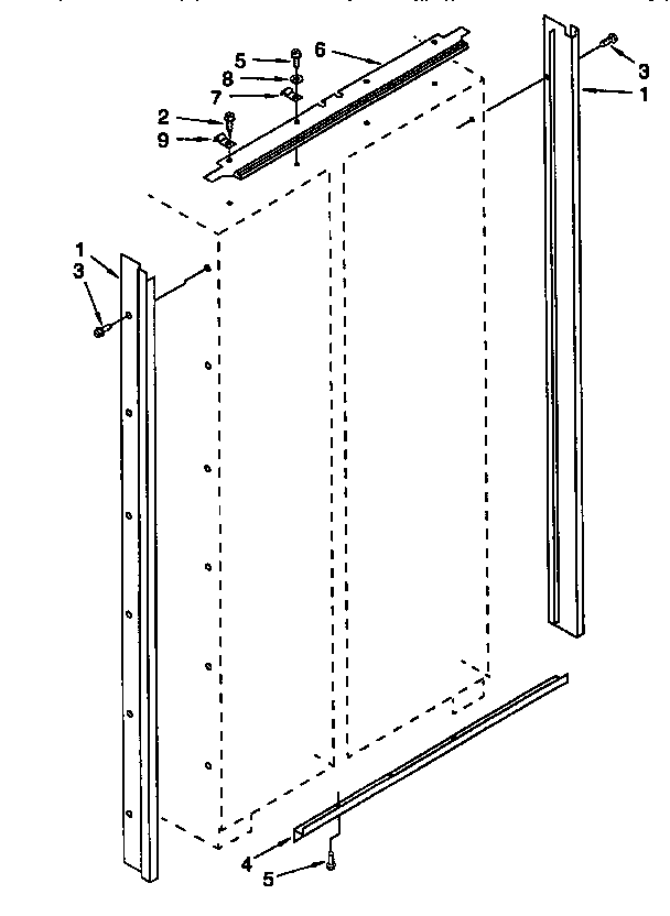 Cabinet Trim Diagram and Parts List for TSS48QBW00  Thermador Refrigerator