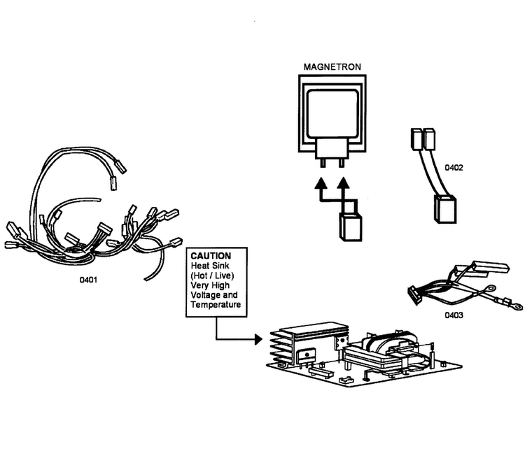 Wiring Diagram and Parts List for HMB5050 02 Bosch Microwave