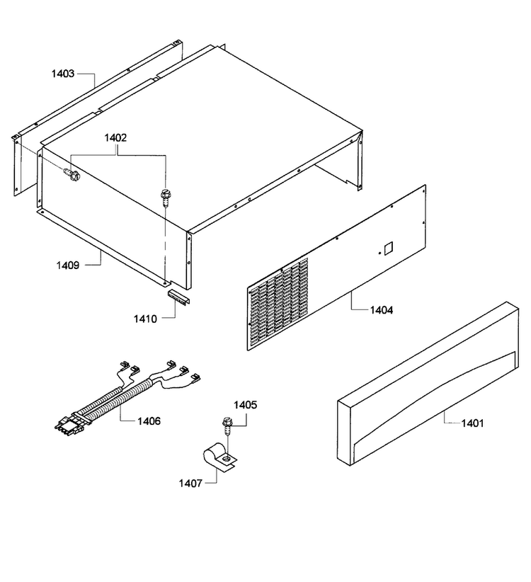 Cabinet 4 Diagram and Parts List for KBUDT4255E 05 Thermador Refrigerator