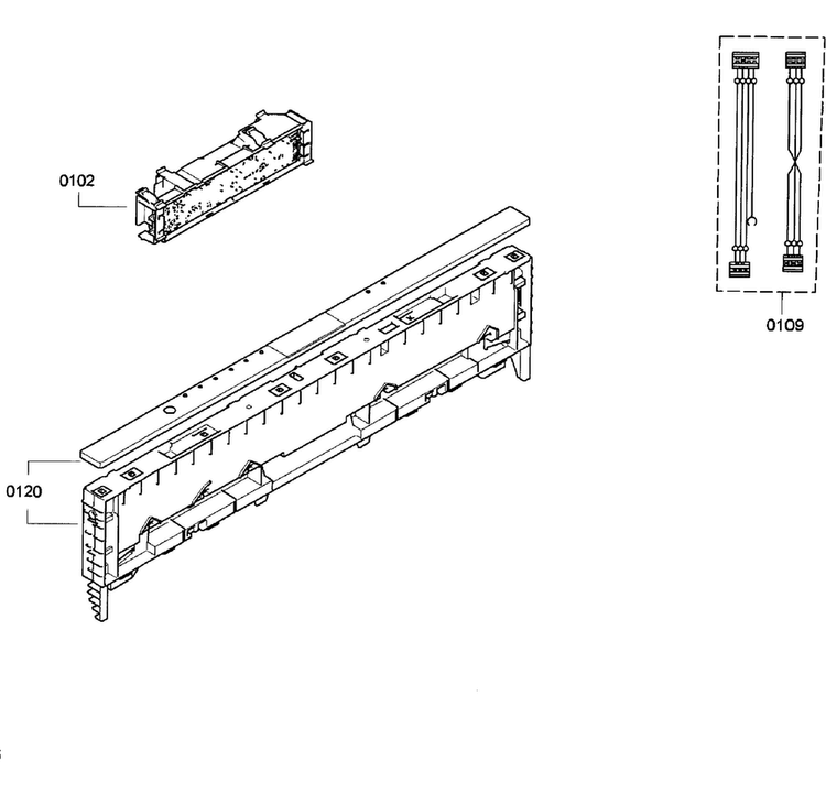 Control Panel Diagram and Parts List for SHV68E13UC 18 Bosch Dishwasher