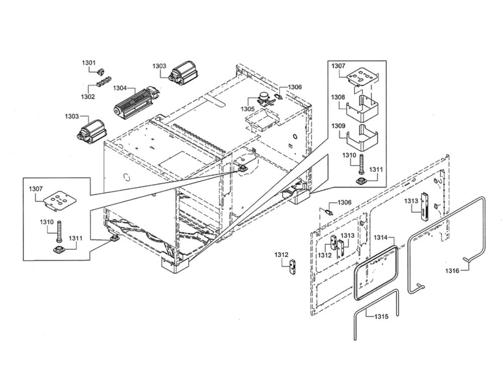 Blower/Fan Diagram and Parts List for PRD48JDSGU 11 Thermador Range