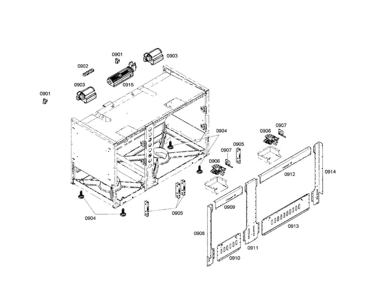 Fan/latch Diagram and Parts List for PRD486EDHC 01 Thermador Range