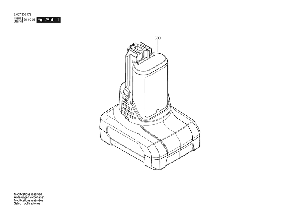 Section 1 Diagram and Parts List for 1607A3506H  Bosch Charger