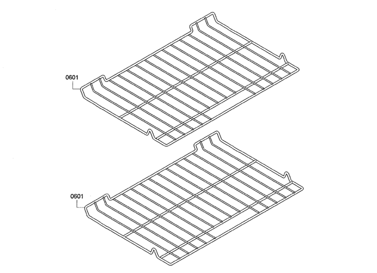 Shelf Diagram and Parts List for HBL5351UC 01 Bosch Wall Oven