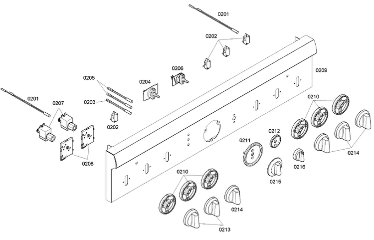 Control Panel Diagram and Parts List for PRD366EHC 06 Thermador Range