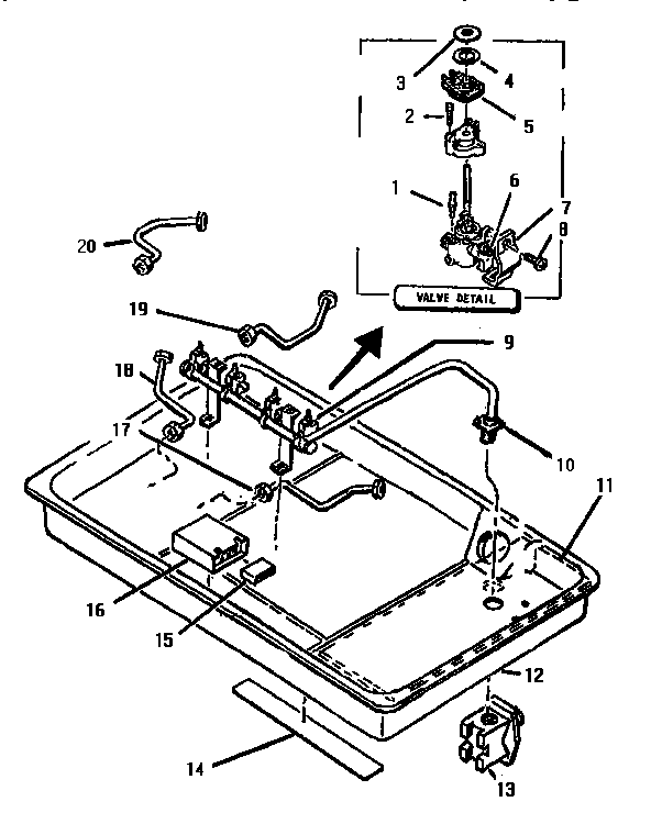 Section 6 Diagram and Parts List for SGT3601  Thermador Cooktop