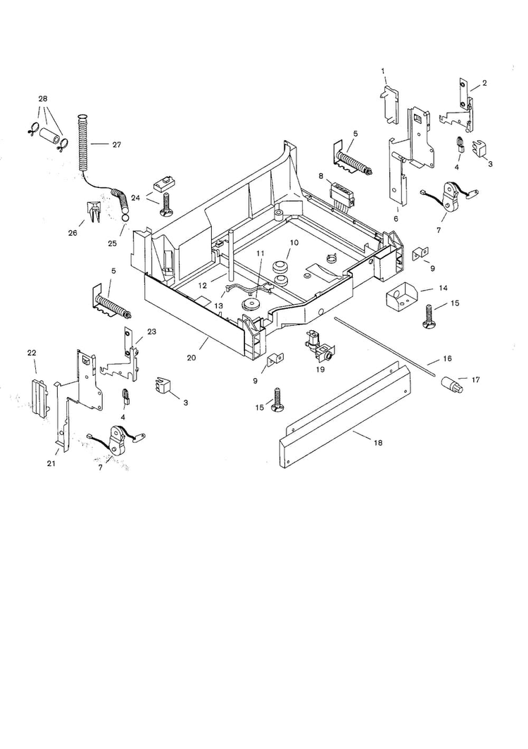 Base Diagram and Parts List for SHU3006UC 06 Bosch Dishwasher