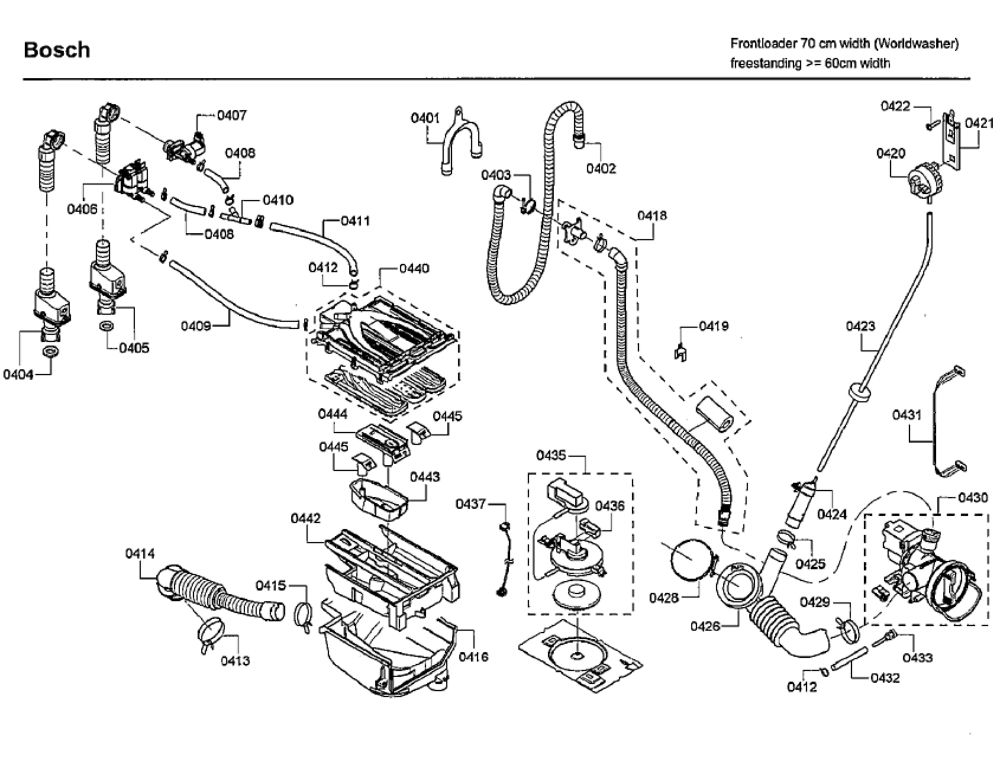 Pump Diagram and Parts List for WFVC544CUC 24 Bosch Washer