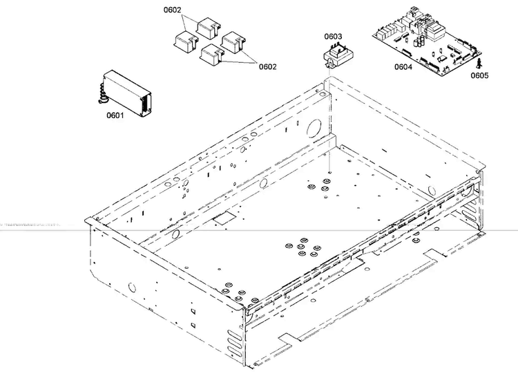 Pcb Control Panel Diagram and Parts List for PRD364ELHC02  Thermador Range